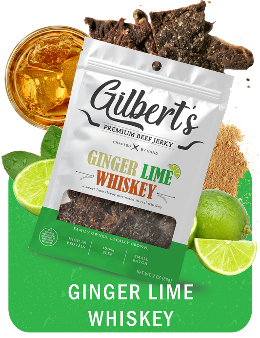 Ginger Lime Whiskey - Gilberts Premium Beef Jerky