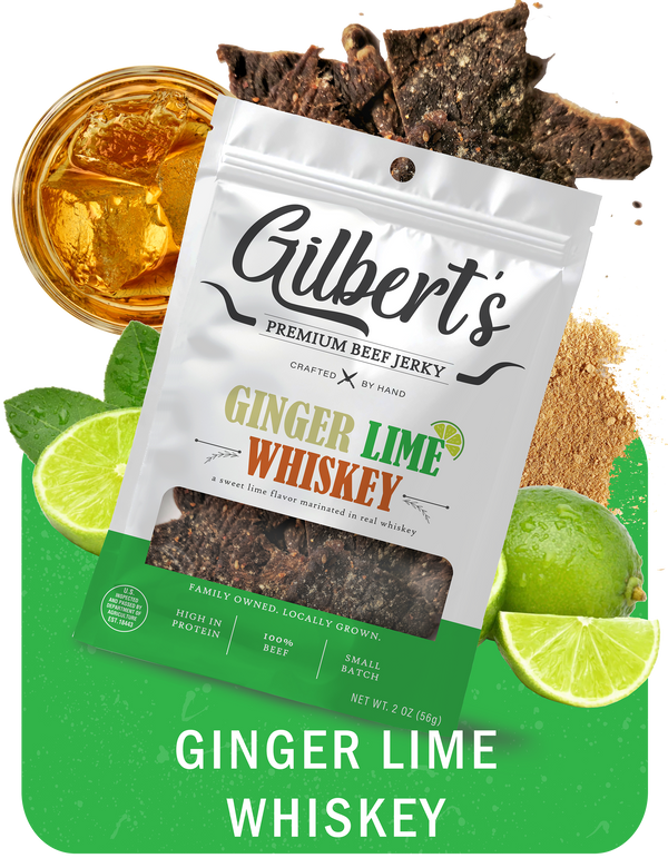 Ginger Lime Whiskey - Gilberts Premium Beef Jerky