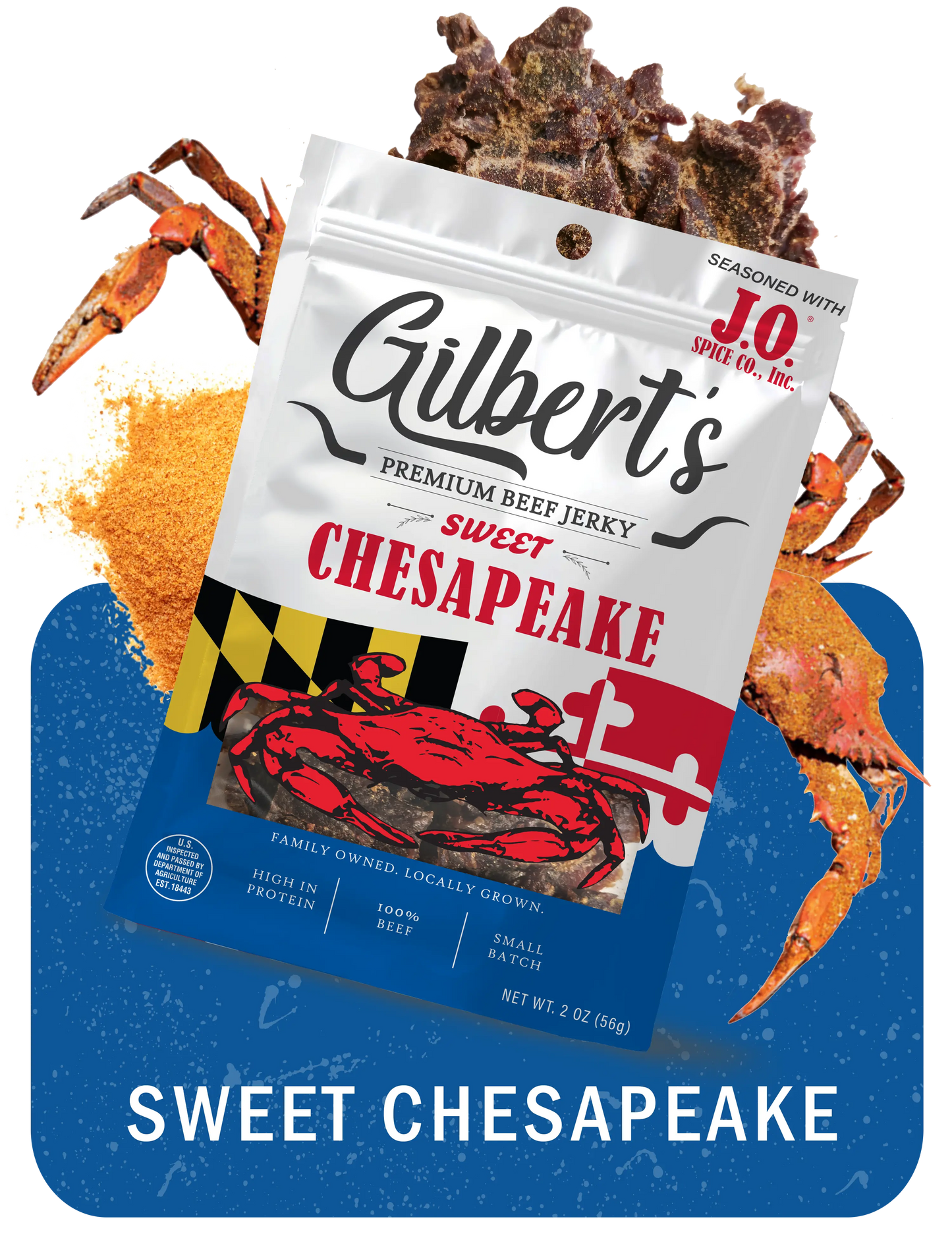 Sweet Chesapeake Beef Jerky with J.O Seasoning - Gilberts Premium Jerky